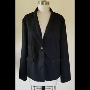 Ellen Tracy Novelty Button Black Blazer Sz XL